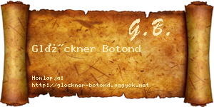 Glöckner Botond névjegykártya